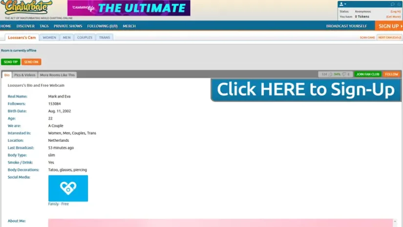 Loossers op Chaturbate